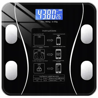 Produktbild von Analytische Smart-Waage mit Bluetooth, 8 Parametern, Thermometer und 180 kg