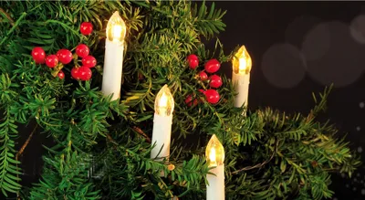 Produktbild von Coen Bakker LED Lichterkette Weihnachtsbaum 30 Kerzen weiß classic warm 7,5m Innen