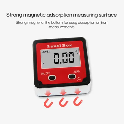 Produktbild von Digitaler Winkelmesser, Neigungsmesser, magnetischer Winkelmesser, Finder-Box, Messwerkzeug für Zimmerei/Bau, Automobil