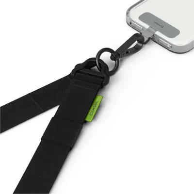 Image de Lanière multifonctionnelle universelle pour téléphone portable, YAXO Crossbody Sport Lanyard, noir