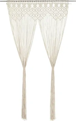 Produktbild von vidaXL Makramee Vorhang 140x240 cm Baumwolle - Vorhang - Vorhänge - Gardine - Gardinen