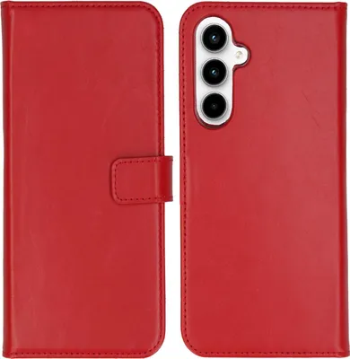 Image de Selencia Bibliothèque en cuir véritable pour le Samsung Galaxy A55 - Rouge