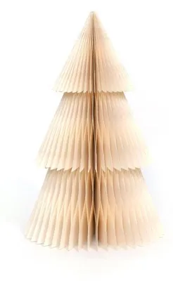 Only Natural – Wabenpapier-Weihnachtsbaum – Elfenbein – 20 cm – Ansicht 1