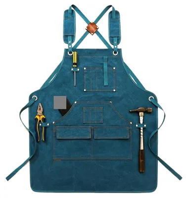 Produktbild von Ein vielseitiger Arbeitsschurz für Damen und Herren aus strapazierfähigem Canvas mit Werkzeugtaschen