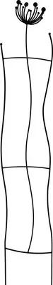 Obrázek produktu pro Mříž na popínavé rostliny kovová Lafiora pampeliška 28 x 150 cm černá