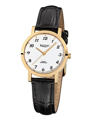 Produktbild von Regent Damenarmbanduhr Leder F934