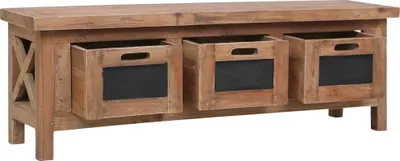 Obrázok produktu pre vidaXL TV skrinka s 3 zásuvkami 120 × 30 × 40 cm z masívneho dreva mahagón