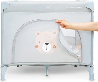 Produktbild von Großer Laufstall für Babys und Kleinkinder – Mit Matratze und Tragetasche