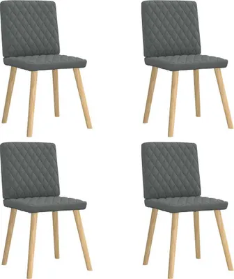 Produktbild von Esszimmerstühle 4 Stk. Dunkelgrau Stoff - Esszimmerstühle
