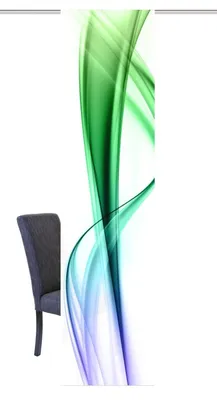 Produktbild von Home Wohnideen Schiebevorhang Digitaldruck  Bourton 245 x 60 cm grün-blau