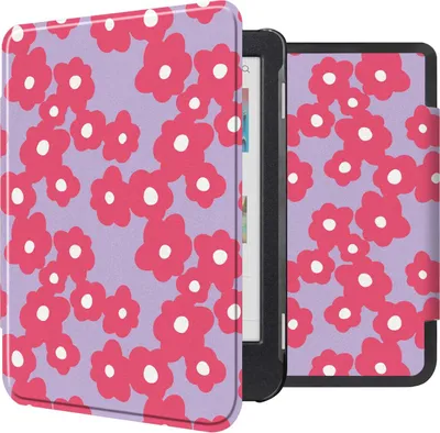Produktbild von imoshion Design Slim Hard Case Klapphülle Kobo Clara Colour / BW - Dusty Rose Blossom