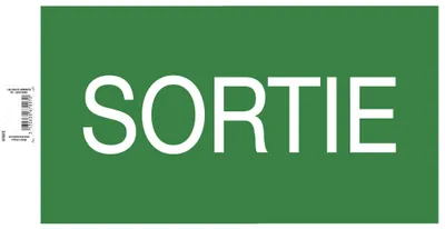 Image de Exacompta Panneau PVC adhésif antidérapant Sortie 35x20 cm Vert 67007E