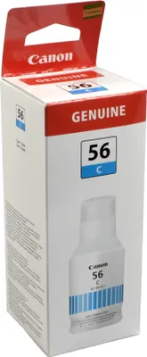 Produktbild von Canon GI-56C Cyan Tintenflasche, Original, Cyan, Canon, MAXIFY GX6050, GX7050, 14000 Seiten, Tintenstrahl