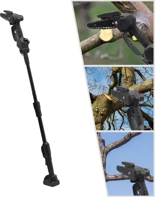 Image de Élagueuse 2 en 1 - Tronçonneuse télescopique sans fil - Chaîne de 23 cm - Moteur de 550 W - Tête inclinable - Portée jusqu'à 4 m - Sans batterie - Noir