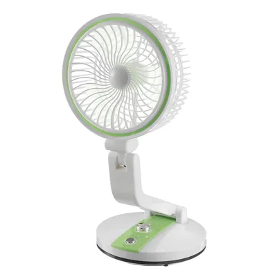 Obrázok produktu pre Verk Bezdrôtový skladací ventilátor s LED lampičkou zelenobiela