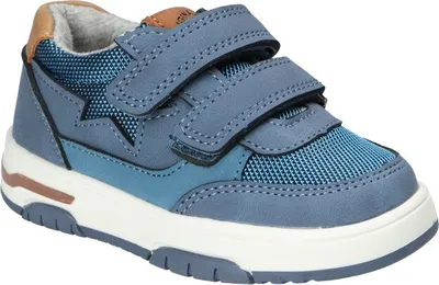 Produktbild von AMERICAN CLUB XD153 Solide Kinderschuhe mit Klettverschluss, modische Kinderschuhe, profilierte Innensohle aus Naturleder, Casual, Blau 24