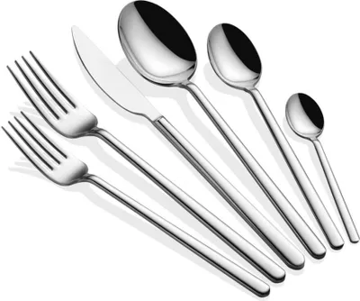 Produktbild von Hermia Concept, Allegra - Silver, Besteckset (36-teilig), Silber, 100 % EDELSTAHL, 23,4 cm
