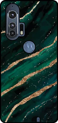 Image de L'étui Smartphonica convient pour
Motorola Edge Plus avec impression marbre - Coque arrière TPU design marbre -
Vert Or