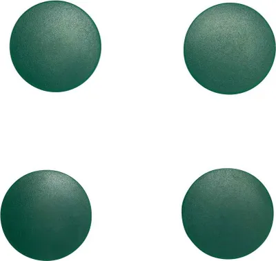 Produktbild von MAUL Magnet MAULsolid rund 4 Stück 1,5 kg Kunststoff Ferrit bruchsicher Ø 3.8 x 1.25 cm grün