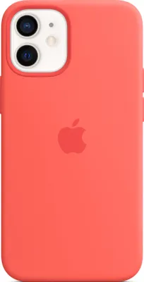 Produktbild von iPhone 12 mini Silikon Case mit MagSafe - Zitruspink Handyhülle