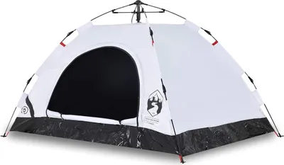 Produktbild von vidaXL Campingzelt 4 Personen Weiß Verdunkelungsstoff Quick Release