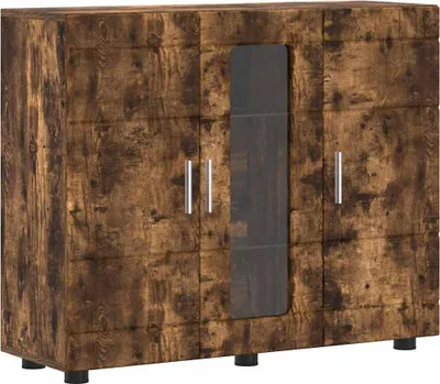 Produktbild von Möbel Holzschrank Geräucherte Eiche 88,5 x 30,5 x 73 cm Holzwerkstoff - Wohnwände CLORIS6834684