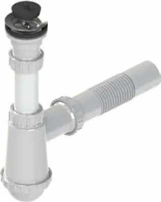 Produktbild von Spülbeckensiphon, 1 Becken, Metallsieb, HR/SFZ/046
