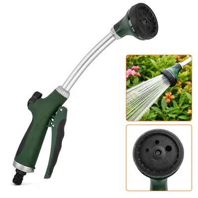 Produktbild von Gießstab 40cm mit 5 Sprühmodi, Gartenbrause mit Wasserflussregler, Bewässerungsstab für Garten, Blumen, Reinigung & Autowäsche