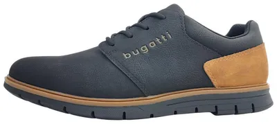 Image de Bugatti Sandman : chaussures pour hommes, lacets, modèle noir, chaussures de ville décontractées