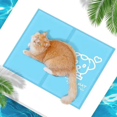 Immagine prodotto di Tappetino rinfrescante per cani e gatti, tappetino auto-raffreddante per gatti, gel atossico per piccoli animali domestici, 65 x 50 cm, tappetino rinfrescante per cani e gatti