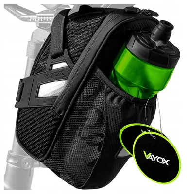 Produktbild von Vayox Fahrradtasche VA0349 | 1.5 L | Easy-Mount | Wasserdicht | Flaschenhalter | Schwarz
