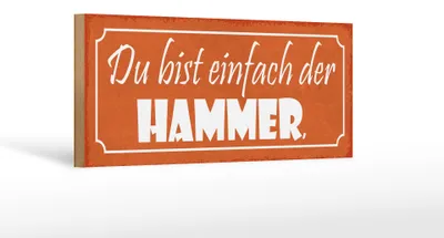 Produktbild von Holzschild Spruch 27x10cm du bist einfach der Hammer