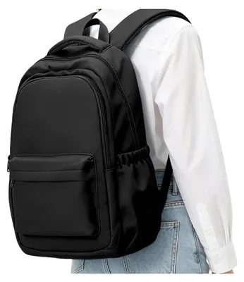 Obrázek produktu pro Batoh do školy pro dívky, teenagerský batoh, přihrádka na notebook 15,6 palců, voděodolný, černý