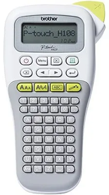 Produktbild von Brother PT-H108G, ABC, TZe, Wärmeübertragung, Grau, Weiß