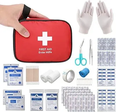 Produktbild von HONYAO® Erste Hilfe Set, Mini Reiseapotheke 90 Teilig, Notfalltasche Notfallset Klein für Outdoor Zuhause Auto Arbeitsplatz Camping Motorrad Fahrrad Wandern Notfall