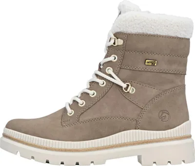 Image de Remonte : Bottines à lacets pour femmes, couleur beige, style décontracté
