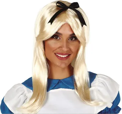 Produktbild von Guirca Blonde Perücke Mit Schleife One Size