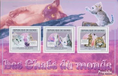 Produktbild von Briefmarken Guinea 2011 Mi 8906-8908 Kleinbogen (kompl. Ausgabe) postfrisch Katzen der Welt