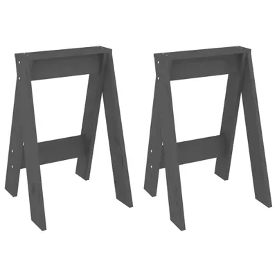 Zdjęcie produktu dla vidaXL Stołek 2 szt. Szary 40x40x60 cm lite drewno sosnowe