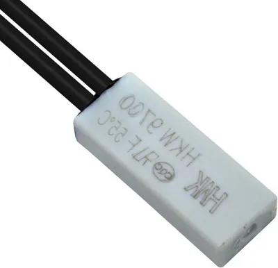 Productafbeelding van Thermoschakelaar - Temperatuursensor - Apparaten Beveiligen - 55 Graden Instelling - 21x8x4mm - Zwart
