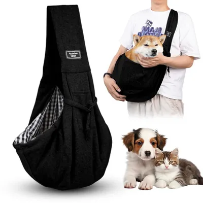 Image de Sac de transport pour chien, sac à bandoulière pour animaux de compagnie, sac pour chiots, adapté à une utilisation en extérieur