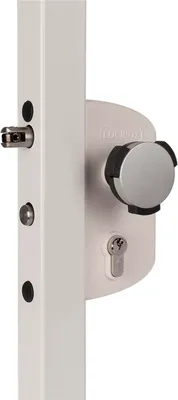 Produktbild von Gittertorschlossset LAKZ4i4i mit Türknopf Kidloc, für 40 mm Profile, Alu RAL7040