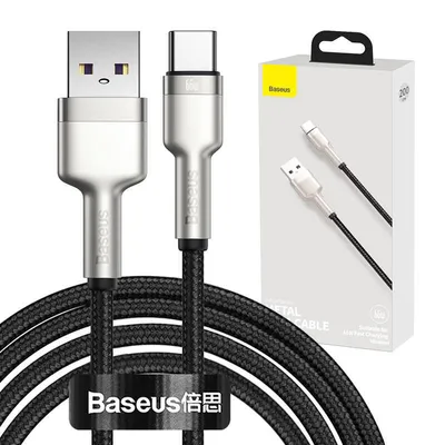 Zdjęcie produktu dla Baseus Cafule kabel ładujący USB do USB-C, 66 W, 2 m - czarny