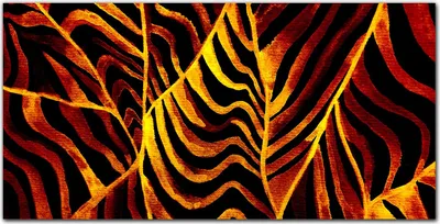 Produktbild von Coloray Bild aus Acryl 100 cm x 50 cm - Wanddekoration Wohnzimmer Acrylblock mit Bild Gehärtetes Acryl Dekoration Küche - Blätter Fantasie