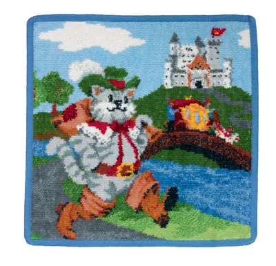 Produktbild von Seiftuch # Feiler Serie: Märchen, Der gestiefelte Kater ,Kinderhandtuch, Seiftuch