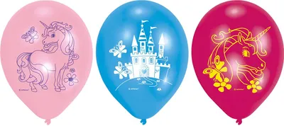 Produktbild von 6 Bezauberndes Einhorn Luftballons 23 cm