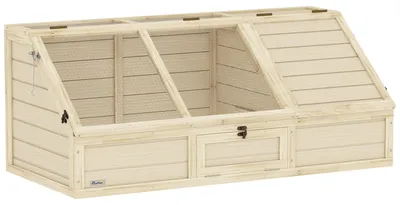 Produktbild von Schildkrötenbox für den Außenbereich - Schildkrötengehege | Farbe: Braun | Abmessungen: 55x120x20/50 cm
