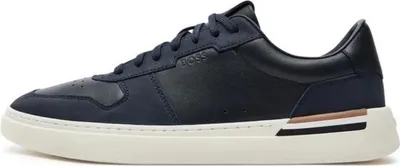 Produktbild von Hugo Boss Herren Halbschuhe aus Leder und Wildleder in Dunkelblau und Weiß