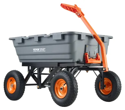 Produktbild von VEVOR Poly Gartenkipper Schwerlast Gartenwagen und -karren 800 lbs/363,6 kg 10"/25,4 cm Reifen, 1500 lbs, Pneumatischer Reifen-a