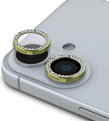 Produktbild von Guess Fixed Glitter Iphone 16/16 Plus Objektivschutz Silber  Silber One Size
